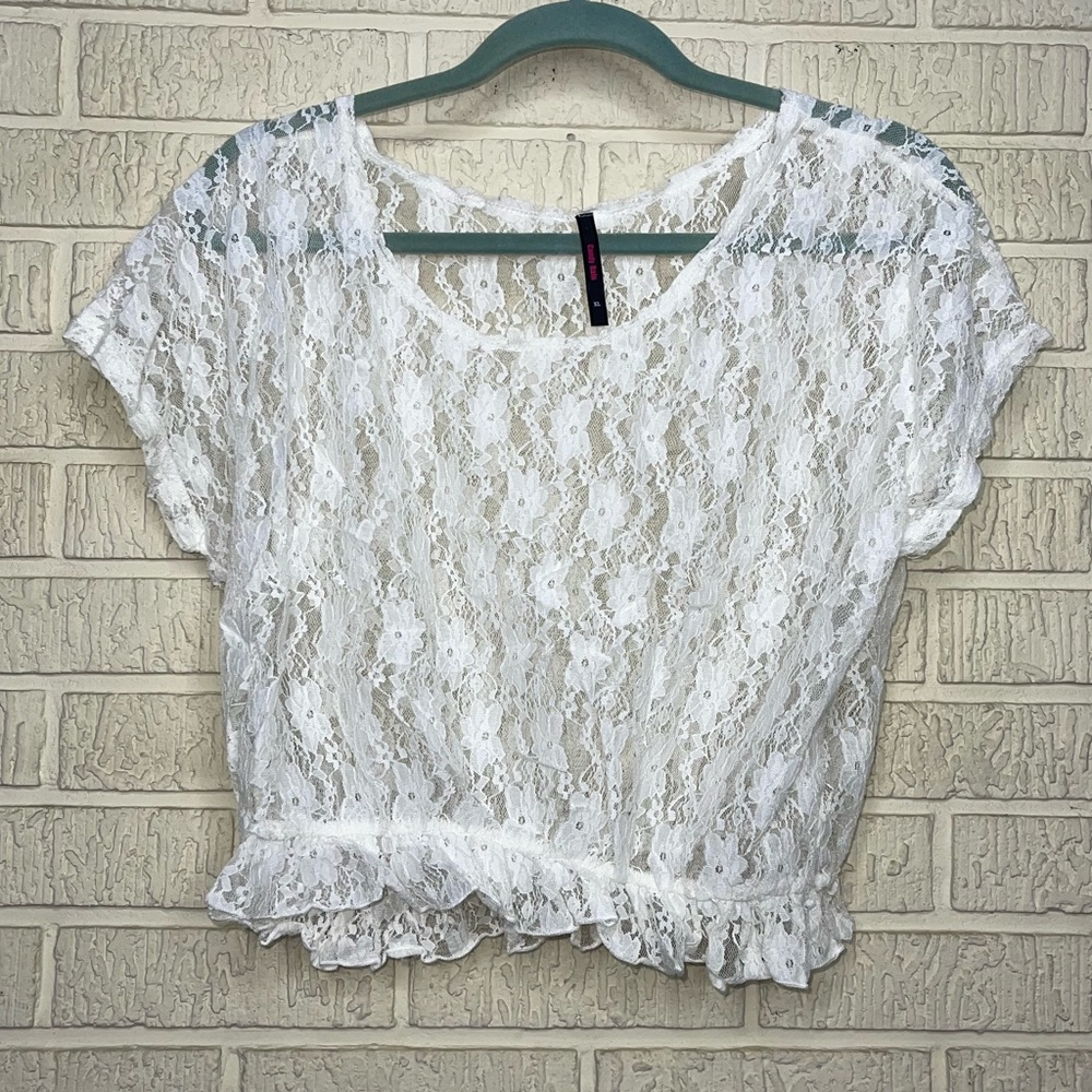 Lace White XL Shirt